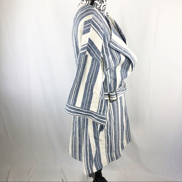 Anthro Elevenses North Channel Stripe Linen Jacket - Picture 5 of 10